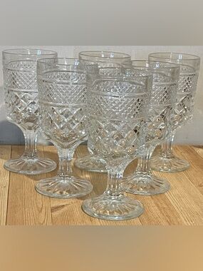 Set of 6 Vintage Anchor Hocking Water Goblets
